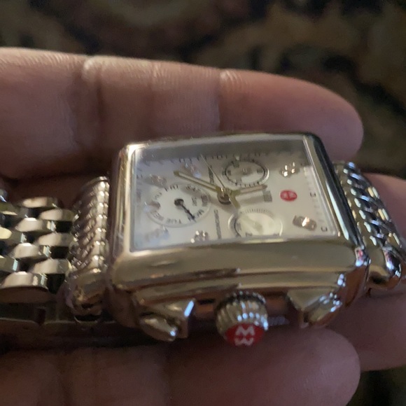 barley worn Michelle stainless steel watch. It fits a small arm no extra links - Picture 6 of 11